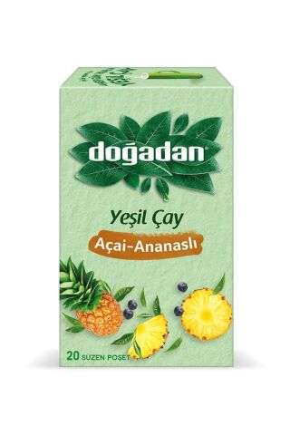 Doğadan Yeşil Çay Açai Ananaslı Bardak Poşet Çay x 6