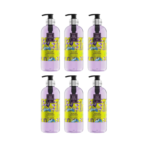 Eyüp Sabri Tuncer Alaçatı Lavantası Doğal Zeytinyağlı Sıvı Sabun 500 ml X 6 Adet