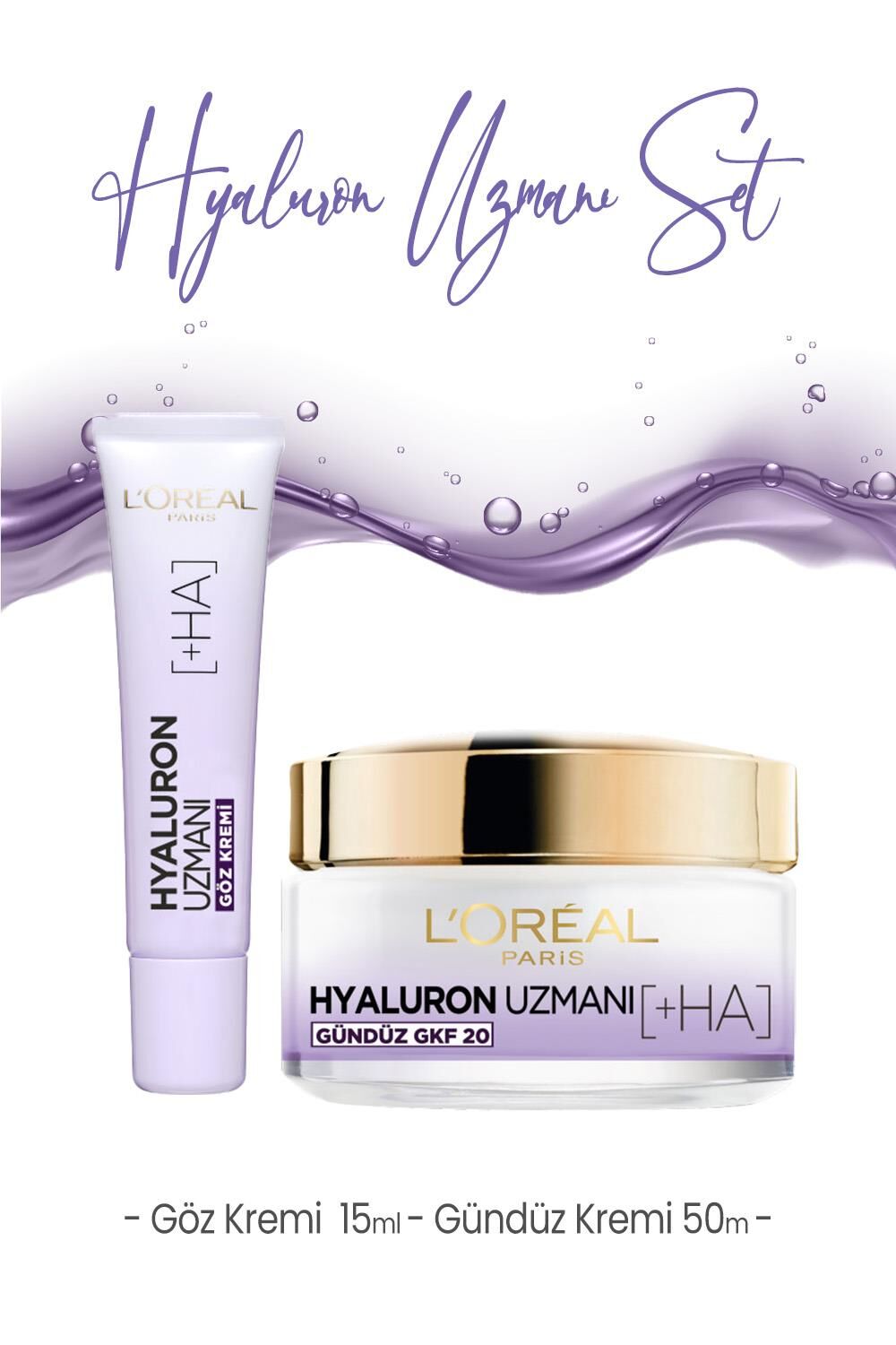 Loreal Paris Hyaluron Uzmanı Göz Kremi 15 ml ve Gündüz Kremi 50 ml