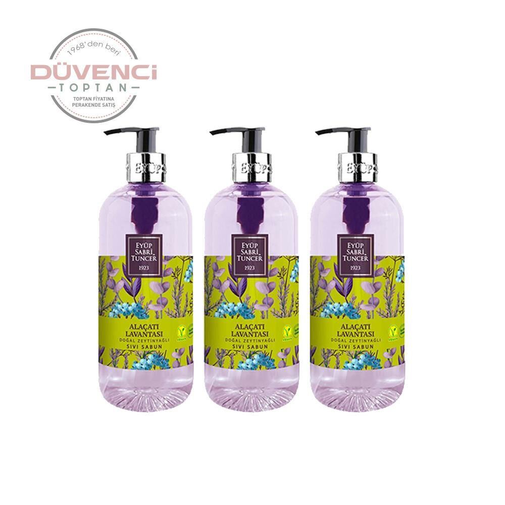 Eyüp Sabri Tuncer Alaçatı Lavantası Doğal Zeytinyağlı Sıvı Sabun 500 ml X 3 Adet