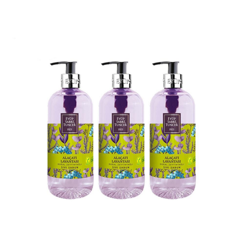 Eyüp Sabri Tuncer Alaçatı Lavantası Doğal Zeytinyağlı Sıvı Sabun 500 ml X 3 Adet