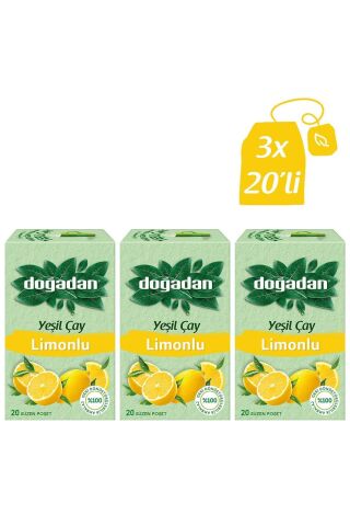 Doğadan Yeşil Çay Limonlu 20'li x 3