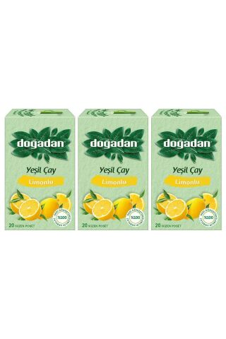 Doğadan Yeşil Çay Limonlu 20'li x 3