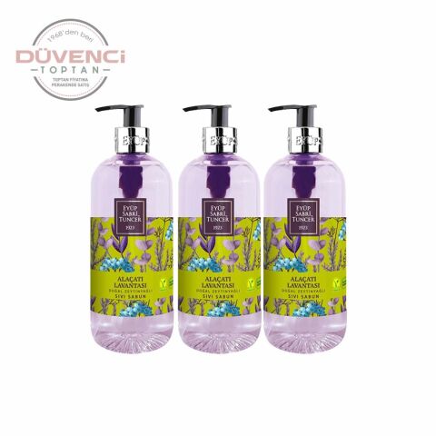 Düvenci Toptan Eyüp Sabri Tuncer Alaçatı Lavantası Sıvı Sabun Seti 500 ml 3' lü Paket