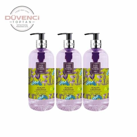 Düvenci Toptan Eyüp Sabri Tuncer Alaçatı Lavantası Sıvı Sabun Seti 500 ml 3' lü Paket