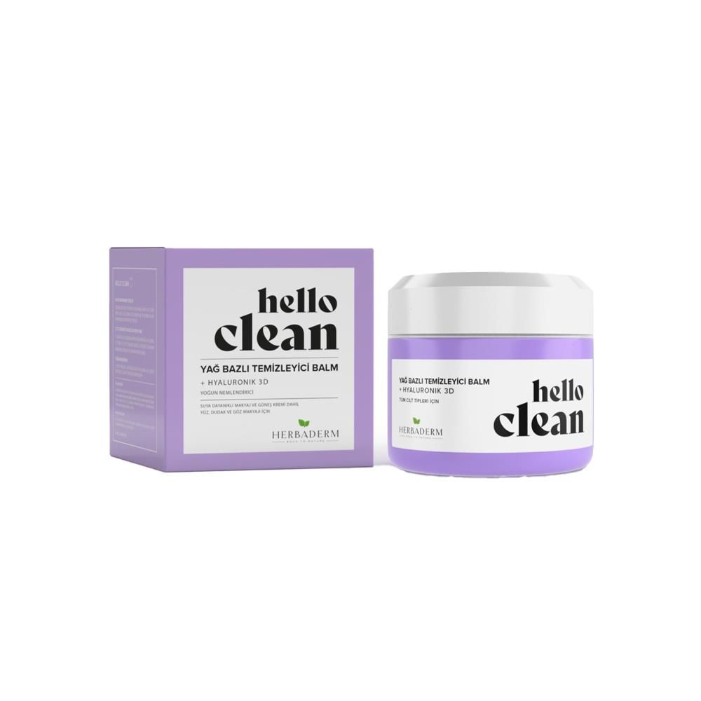 Herbaderm Hello Clean Yağ Bazlı Temizleyici Balm HYALURONIK 3D 100 ml