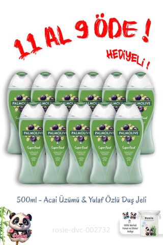 Duş Jeli 11 Al 9 Öde Superfood Acai Üzümü & Yulaf 500 ml ve Rosie