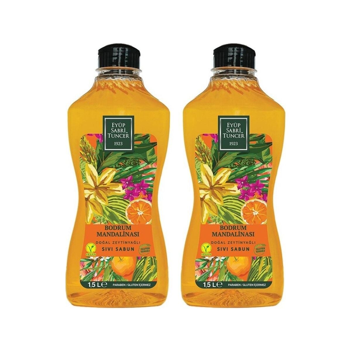 Eyüp Sabri Tuncer Bodrum Mandalinası 1,5 lt Sıvı Sabun x 2 Adet