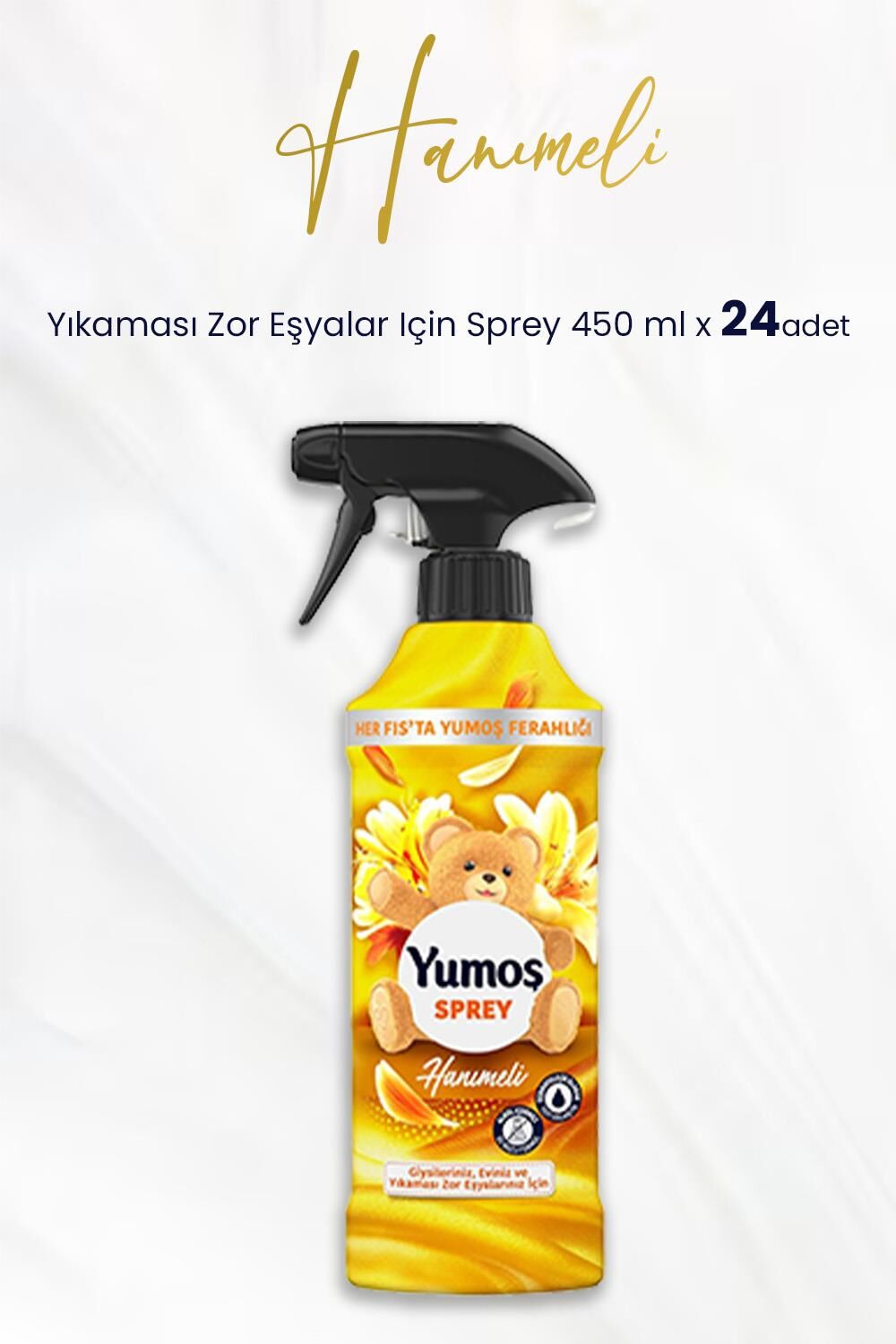 Yumoş Sprey Yıkaması Zor Eşyalar Için Hanımeli 450 ml x 24 Adet