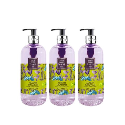 Eyüp Sabri Tuncer Alaçatı Lavantası Doğal Zeytinyağlı Sıvı Sabun 500 ml X 3 Adet