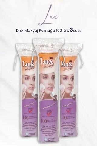 Lux Disk Makyaj Pamuğu 100'lü x 3 Adet
