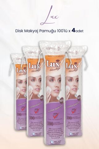 Lux Disk Makyaj Pamuğu 100'lü x 4 Adet