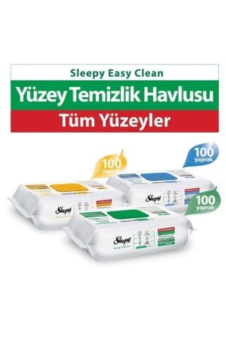 Easy Clean Beyaz Sabun Katkılı+Çamaşır Suyu Katkılı+Arap Sabunu Katkılı 3X100 (300 Yaprak)