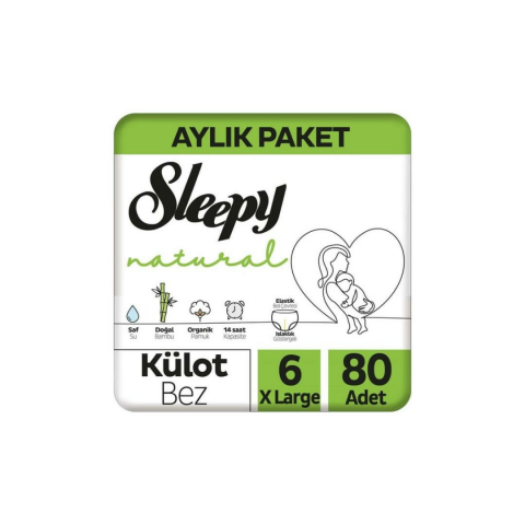 Sleepy Natural Külot Bez 6 Numara XLarge 80 Adet