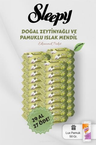 Sleepy 29 AL 27 ÖDE Zeytinyağlı Pamuklu Bebek Mendili 90'lı ve Pamuk