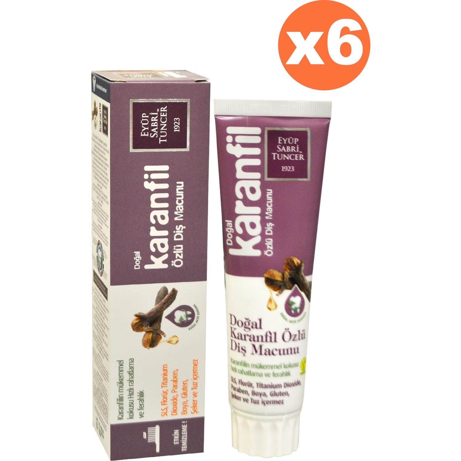 Eyüp Sabri Tuncer Karanfil Özlü Diş Macunu 75 ml x 6