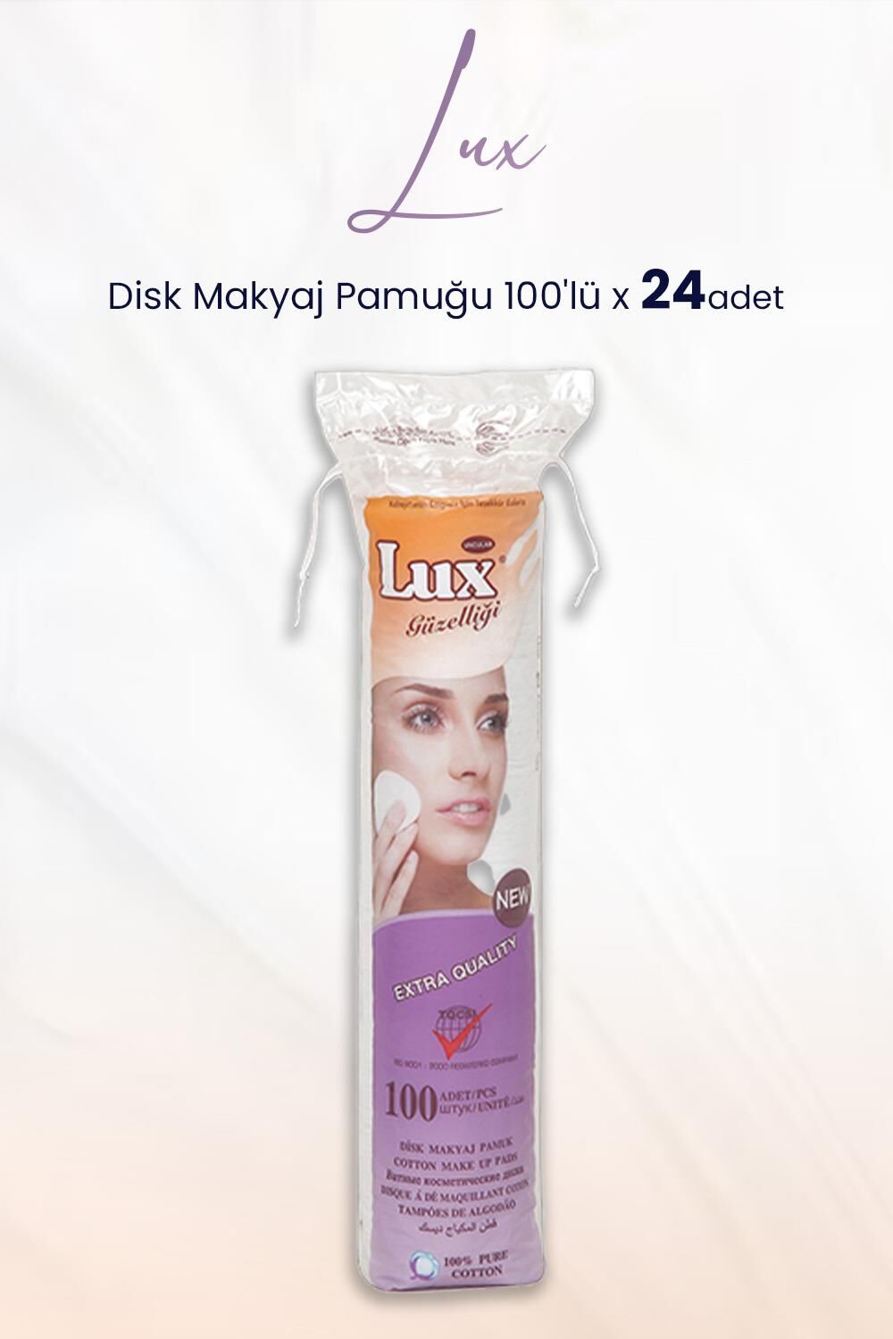 Lux Disk Makyaj Pamuğu 100'lü x 24 Adet