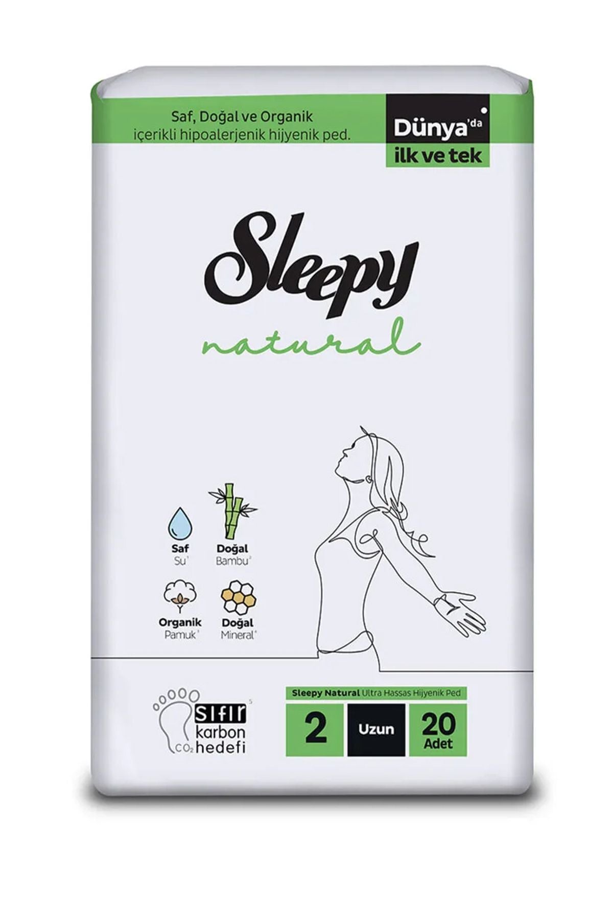 Natural Ultra Hassas Hijyenik Ped Uzun 40'li