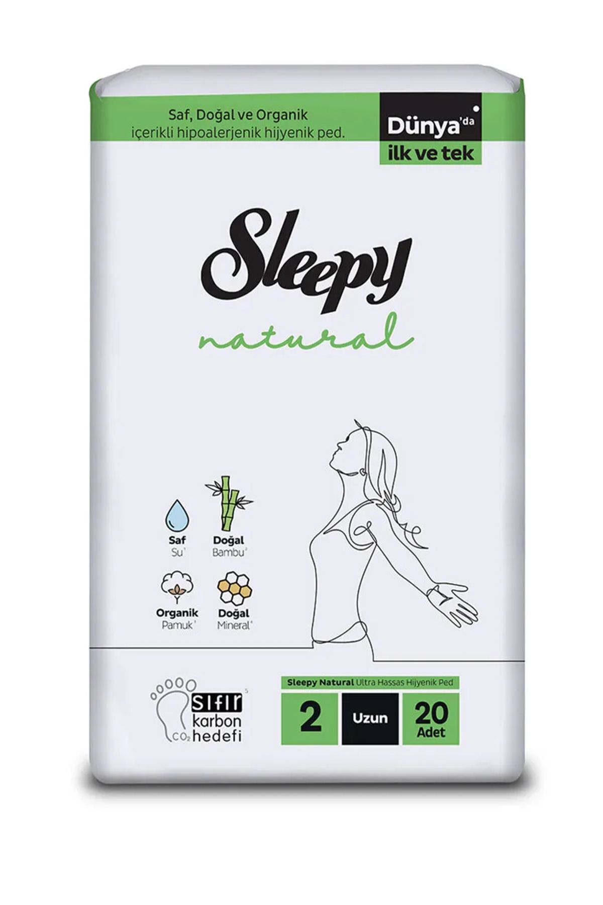 Natural Ultra Hassas Hijyenik Ped Uzun 40'li