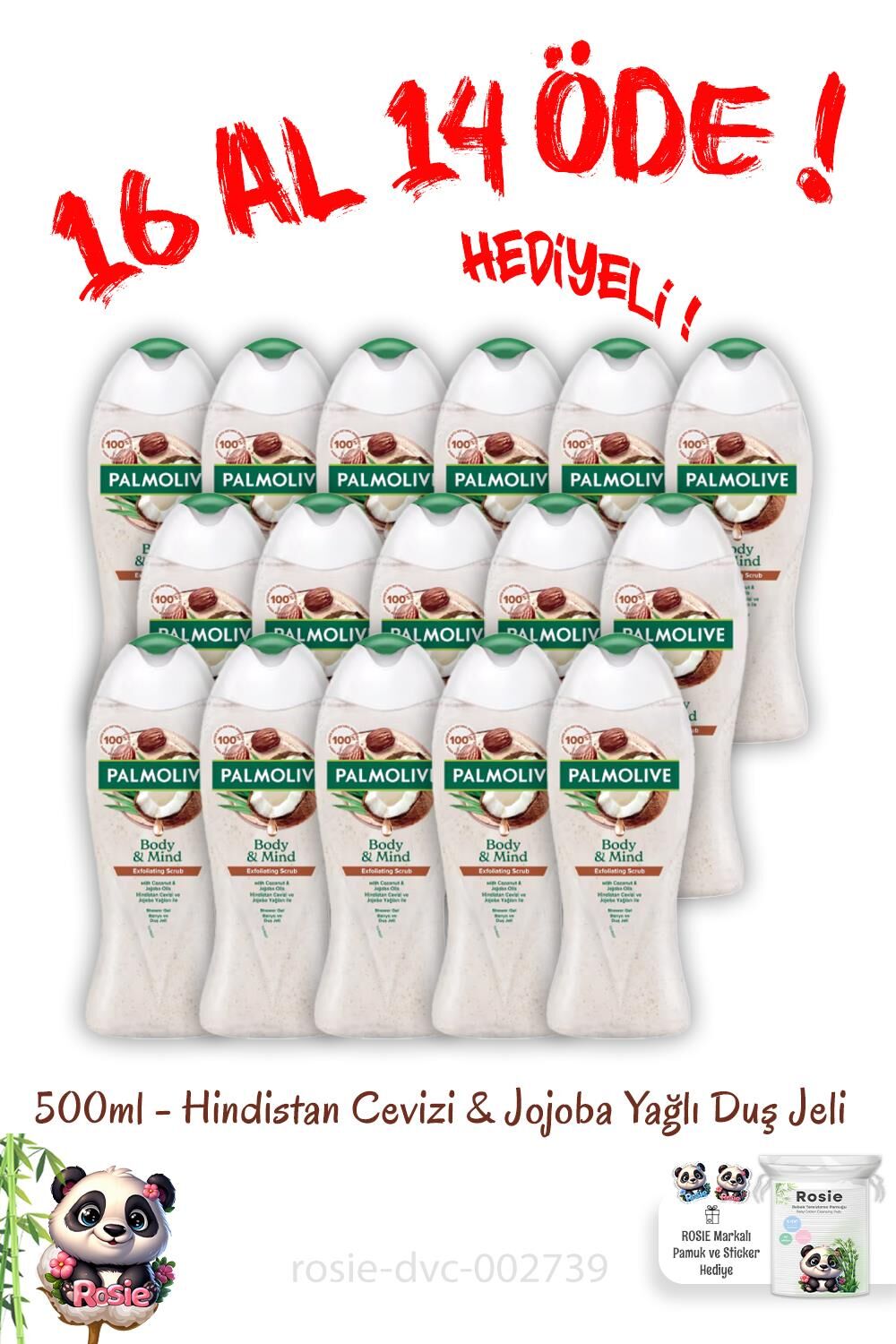 16 Al 14 Öde Body & Mind Hindistan Cevizi ve Jojoba Yağlı Duş Jeli 500 Ml ve Rosie