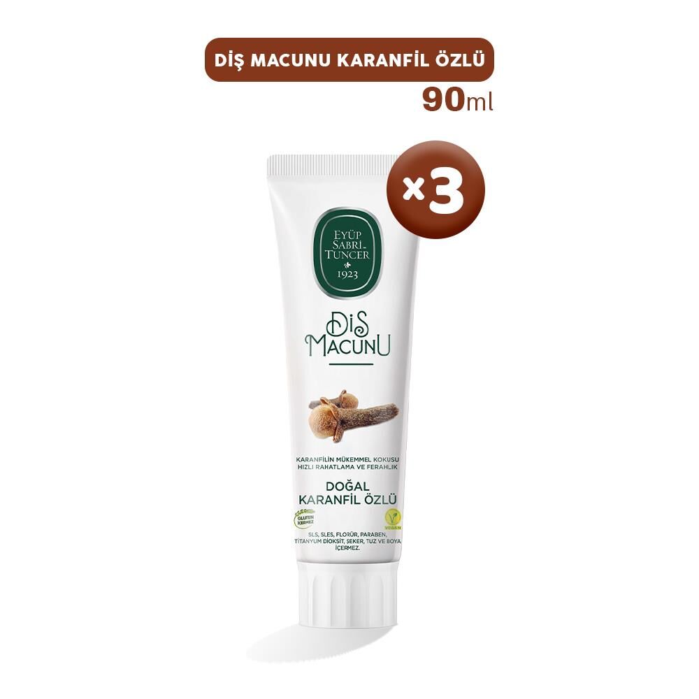 Eyüp Sabri Tuncer Diş Macunu Karanfil Özlü 90 ml x 3