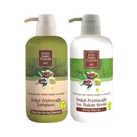 Eyüp Sabri Tuncer Zeyinyağlı Saç Kremi ve Zeyinyağlı Şampuan 600 ml