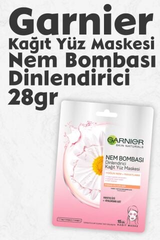 Garnier Kağıt Yüz Maskesi Nem Bombası Dinlendirici 28 gr
