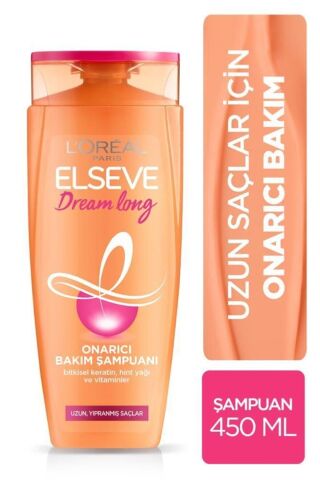 L'Oreal Paris Elseve Dream Long Onarıcı Bakım Şampuanı 450 ml 2 Adet