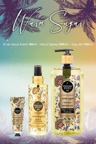 Eyüp Sabri Tuncer Warm Sugar Vücut Spreyi 250 ml, Duş Jeli 750 ml ve Krem 50 ml