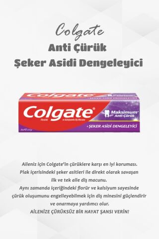 Diş Macunu 75 ml 6 Al 5 Öde Maksimum Anti Çürük Şeker Asidi Dengeleyici