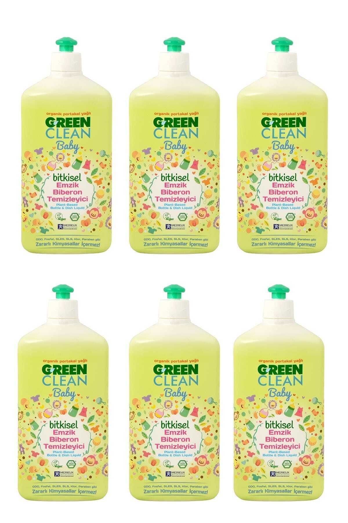 U green Clean Baby Bitkisel Biberon Emzik Temizleyici 500 ml x 6 Adet