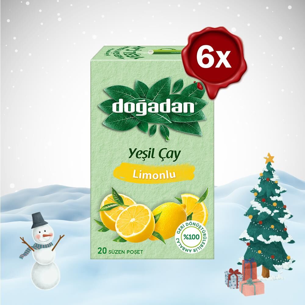 Doğadan Yılbaşı Paketi Yeşil Çay Limonlu 20'li x 6