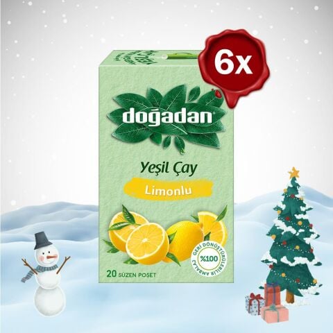 Doğadan Yılbaşı Paketi Yeşil Çay Limonlu 20'li x 6