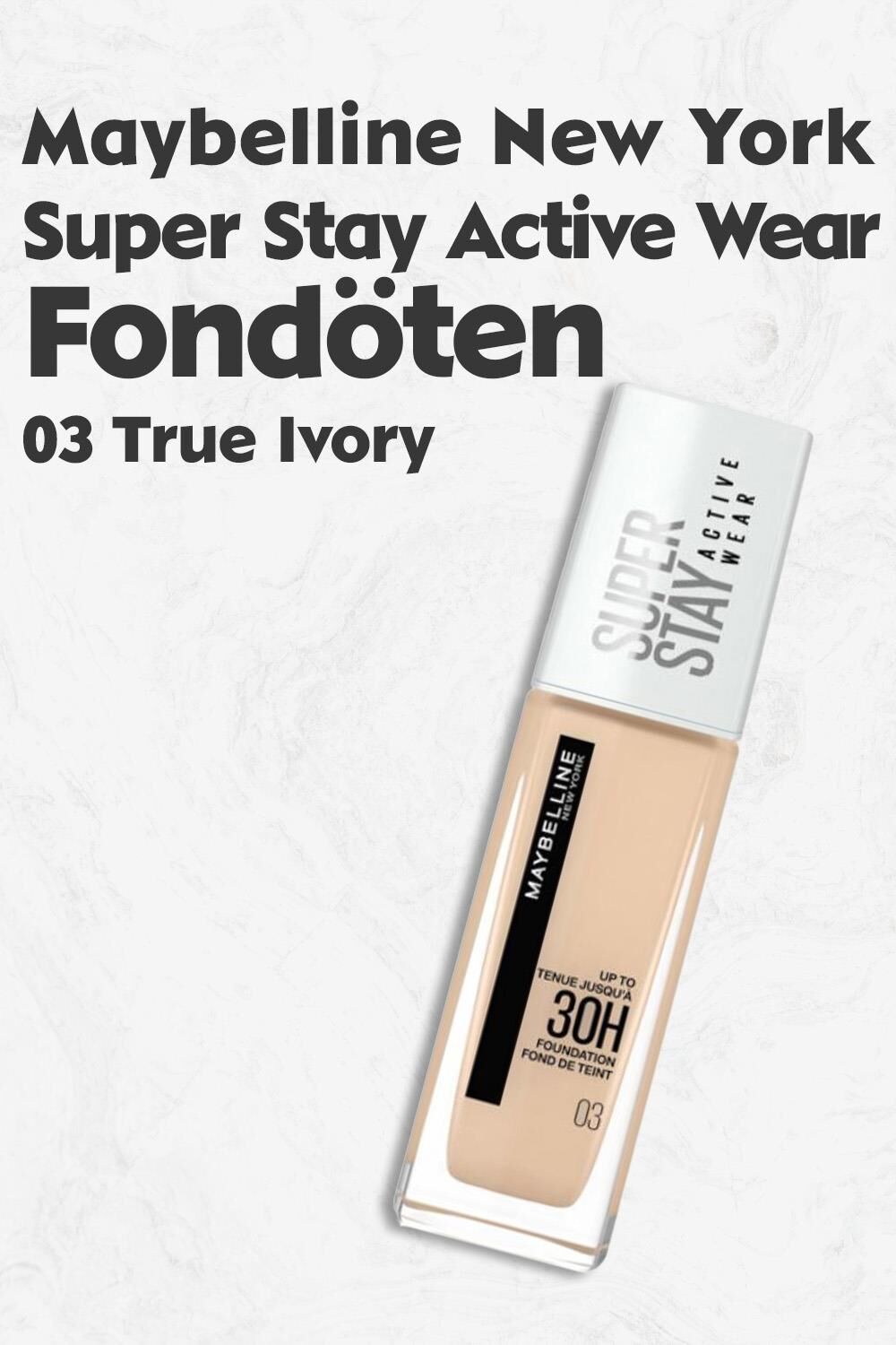 Maybelline New York Super Stay Active Wear Fondöten 03 True Ivory