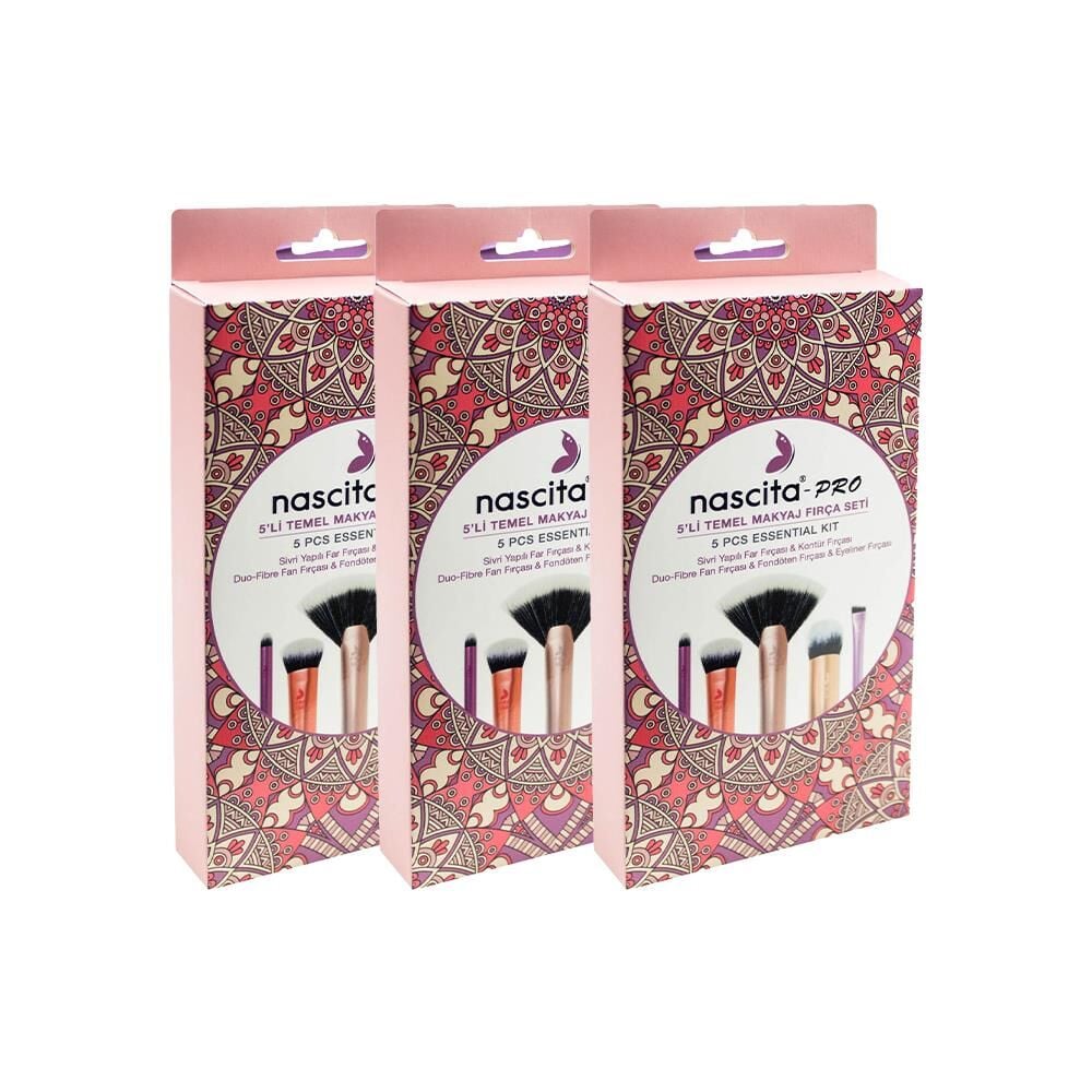 Nascita Temel Makyaj 5' li Fırça Seti x 3