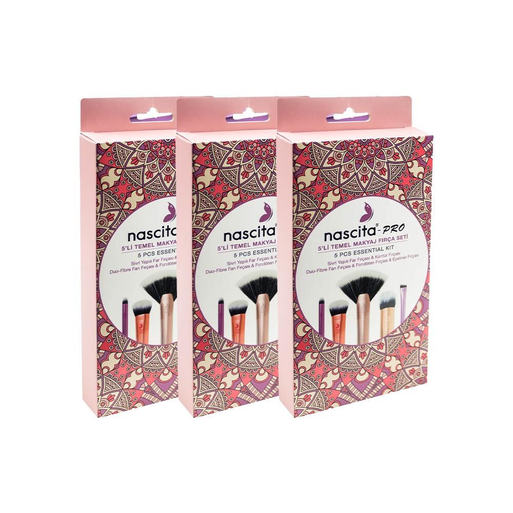 Nascita Temel Makyaj 5' li Fırça Seti x 3