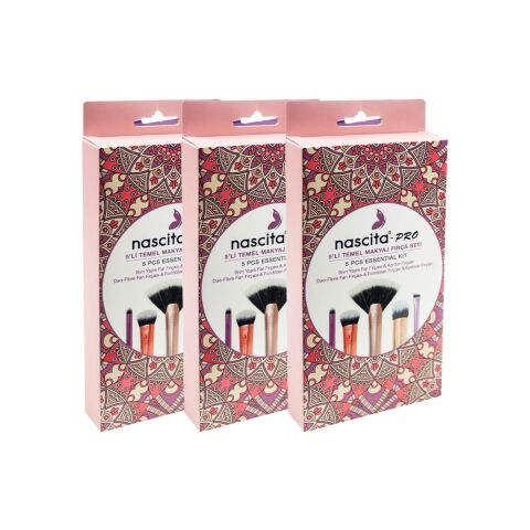 Nascita Temel Makyaj 5' li Fırça Seti x 3