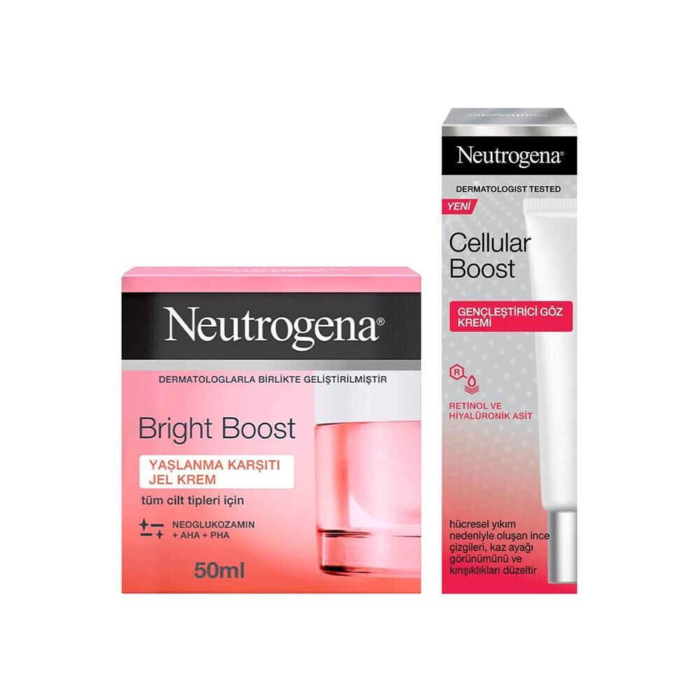 Neutrogena Bright Boost Jel Krem 50 ml ve Cellular Boost Göz Kremi 15 ml