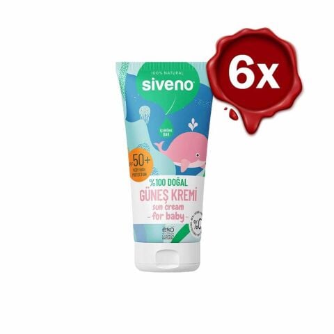 Siveno Bebekler Için Doğal Güneş Kremi 50 Spf 50 ml X 6