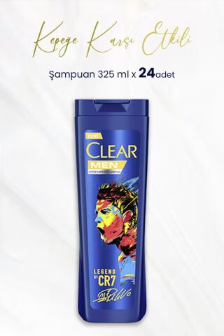 Clear Men Kepeğe Karşı Etkili Şampuan Legend By Cr7 Cristiano Ronaldo 325 ml x 24 Adet