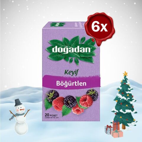 Doğadan Yılbaşı Paketi Böğürtlenli Karışık Meyve Çayı x 6