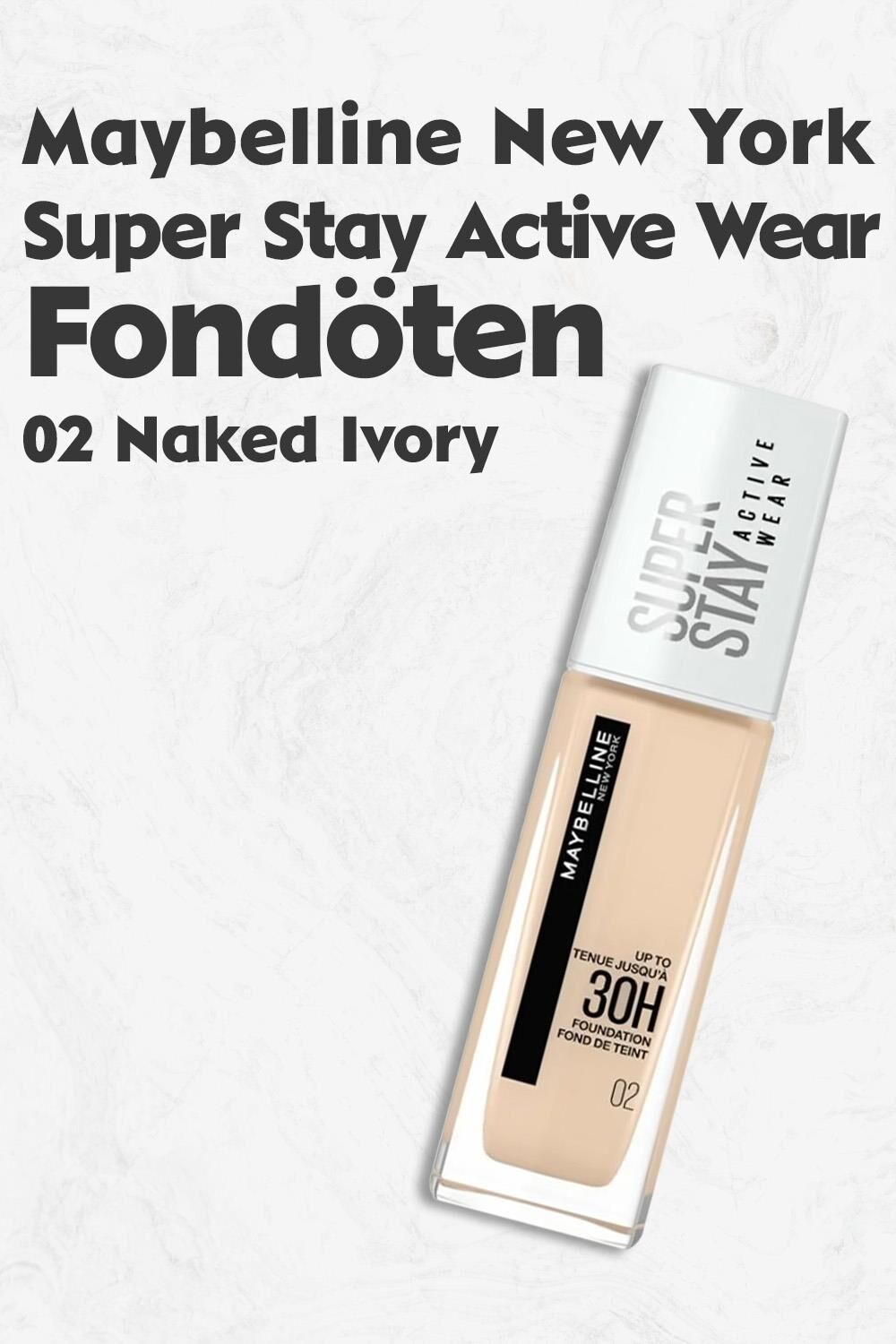 Maybelline New York Super Stay Active Wear Fondöten 02 Naked Ivory