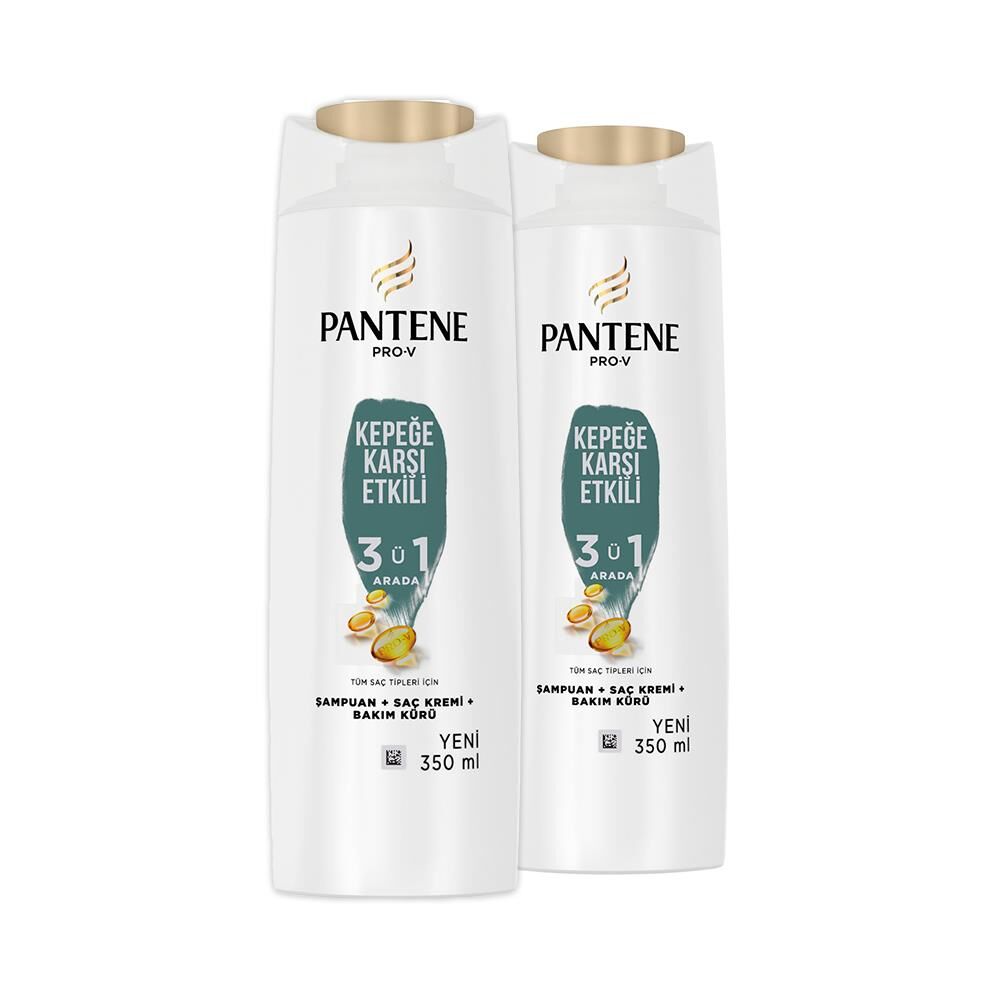 Pantene Şampuan Pro-V Kepeğe Karşı 3'ü 1 Arada 350 ml x 2