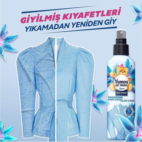 Yumoş Jet Fresh Giysi Spreyi Lilyum 6 x 200 ml