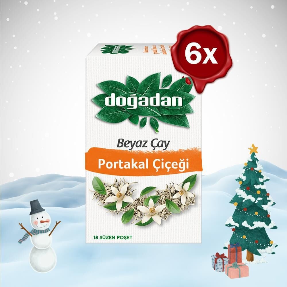 Doğadan Yılbaşı Paketi Beyaz Çay Portakal Çiçeği 34 G 18 'Li x 6
