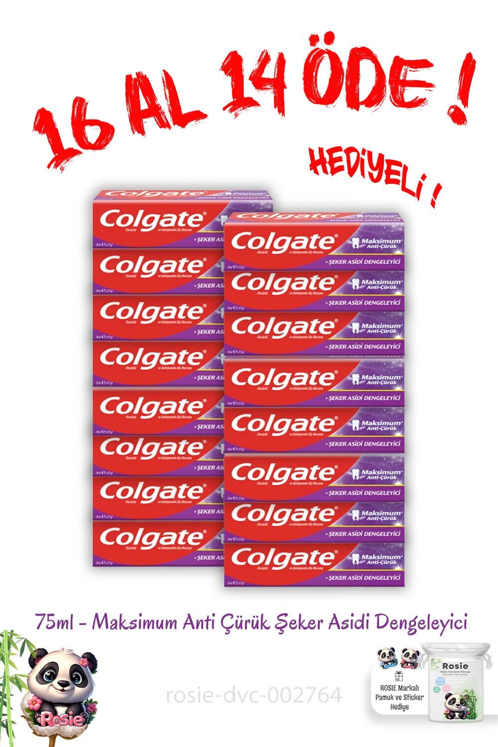 16 Al 14 Öde Maksimum Anti Çürük Şeker Asidi Dengeleyici Diş Macunu 75 ml