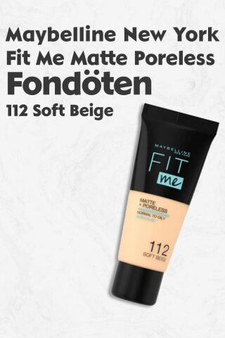 Maybelline Fit Me Matte Poreless Fondöten 112 Soft Beige