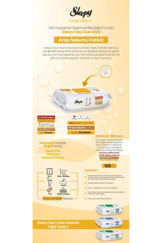 Easy Clean Yüzey Temizlik Havlusu 100 lü 3 Paket (300 YAPRAK) HEDİYELİ