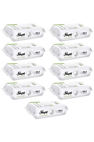 Sleepy Natural Yenidoğan Islak Mendili 90'lı Toplam 9 Paket