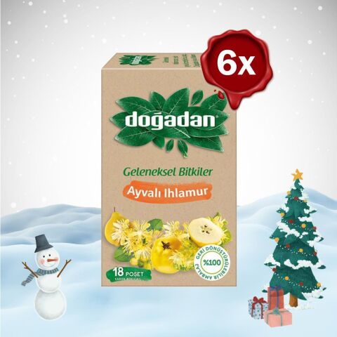 Doğadan Yılbaşı Paketi Ayvalı Ihlamur Çay 18'li x 6